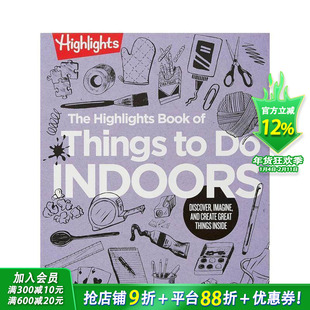 【现货】室内活动亮点手册 The Highlights Bookof Things to Do Indoors 英文儿童插画故事绘本 进口童书