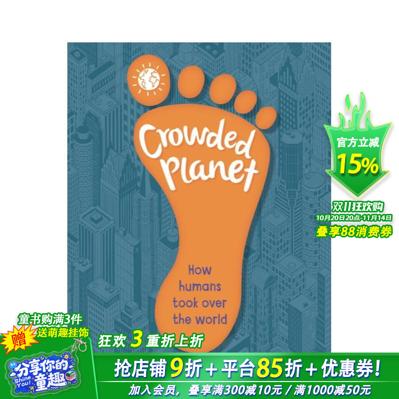 【预售】拥挤的星球:人类如何统治世界 Crowded Planet 英文儿童插画科普绘本 进口童书