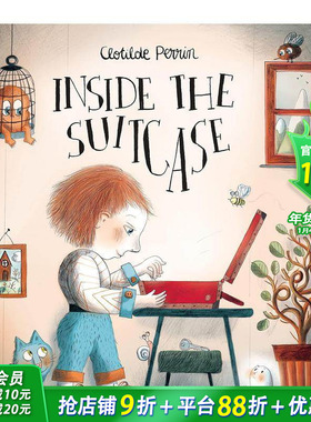 【现货】行李箱内有什么 童话故事 层层机关书 精美插画翻翻书 Clotilde Perrin Inside the suitcase英文原版进口儿童绘本3-8岁