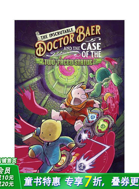 【现货】神秘的贝尔博士与双面雕像案The Inscrutable Doctor Baer and the Case of the Two-Faced Statue英文儿童故事书拓展阅读