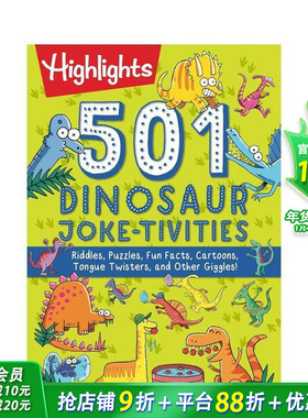 【预售】【501笑话】恐龙 【501Joke-tivities】Dinosaur 英文儿童趣味互动英语早教进口童书