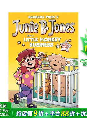 【预售】朱尼?B?琼斯与小猴子的麻烦 Junie B. Jones and a Little Monkey Business英文儿童全彩漫画故事 英语拓展阅读进口童书