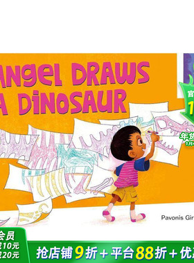 【现货】安吉尔画恐龙 Angel Draws a Dinosaur 英文儿童插画故事绘本 进口童书