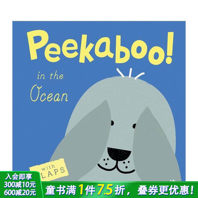 【现货】躲躲猫：在海洋里Peekaboo! in the Ocean! 英文儿童翻翻 趣味儿童早教互动绘本纸板书