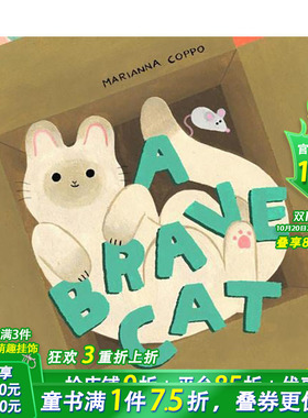 【预售】一只勇敢的猫 A Brave Cat 英文儿童绘本故事 想象力 勇气 不同角度看世界 Marianna Coppo 英文原版正版进口图书籍