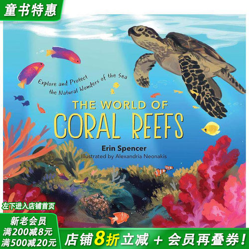 【现货】英文原版 珊瑚礁世界 World of Coral Reef s 亲子英语 儿童绘本 海洋生态环保科普知识 6岁以上 进口童书