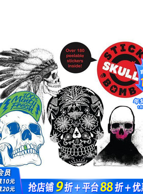【现货】Book Review: Stickerbomb Skulls   骷颅头贴纸