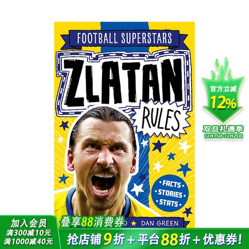 【现货】英文原版 足球明星特辑：兹拉坦【Football Superstars】Zlatan Rules 6岁+儿童英语初级桥梁书 进口图书 善优童书