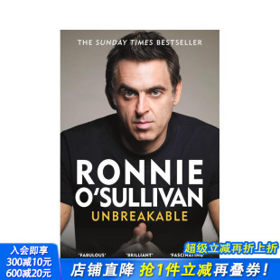 奥沙利文自传 Unbreakable 正版 预售 进口书 英文文学传记 无懈可击 原版 斯诺克运动员