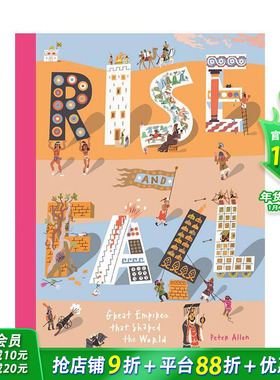 【现货】崛起与衰落：十大世界文明 Rise and Fall : Great empires that shaped the world 英文儿童插画故事绘本 进口童书