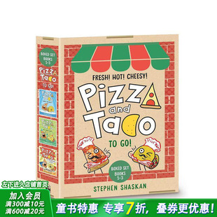 【预售】披萨饼与玉米片桥梁漫画1-3套装 Pizza and Taco To Go! 3-Book Boxed Set英文儿童漫画 趣味英语阅读拓展进口童书