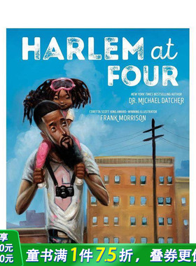 【预售】四岁的哈莱姆 Harlem At Four 英文儿童插画故事科普绘本 进口童书