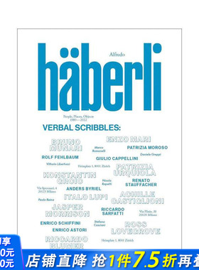 【预售】阿尔弗雷多·哈伯利——言语涂鸦 Alfredo Haberli – Verbal Scribbles 原版英文综合设计 正版进口书籍 善优图书