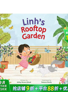 【预售】英文原版 Linh的屋*花园 Linh's Rooftop Garden 植物探索 精装艺术插画绘本 3岁+儿童英语进口图书 善优童书