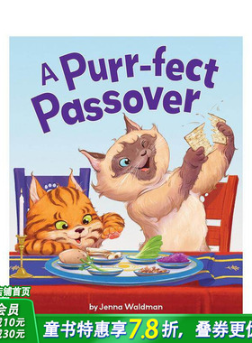 【现货】完美的逾越节 A Purr-fect Passover 英文儿童插画故事绘本 进口童书
