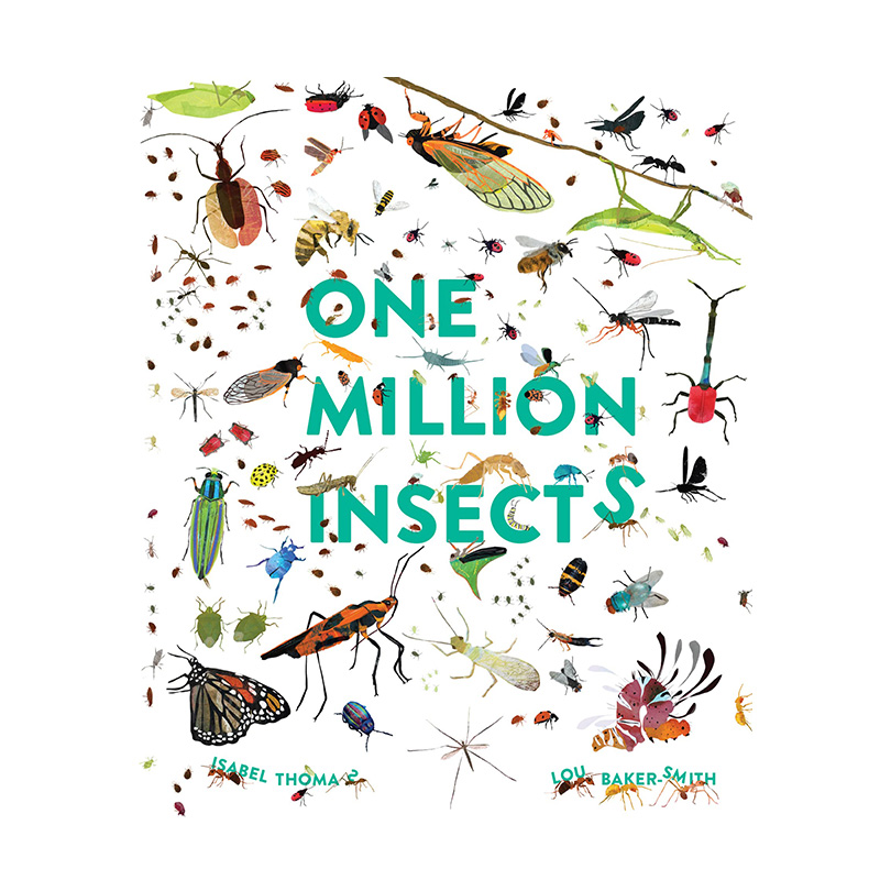 【预售】英文原版 一百万只昆虫 One Million Insects 自然科普知识百科 艺术插画绘本 6岁+儿童英语进口图书 善优童书