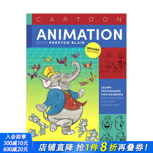 Cartoon Animation with Blair 与普雷斯顿·布莱尔一同画卡通动画 Preston 艺术美术绘画技法入门指南英文原版 预售