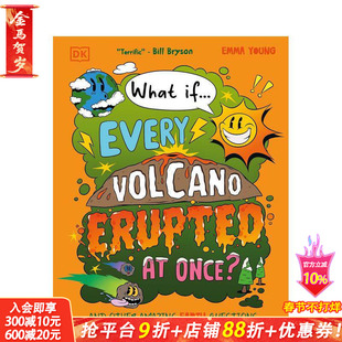 【多册选拍】脑洞百科2册:如果所有火山同时喷发?/如果没有鼻涕 What if?-All the Volcanoes Erupted 英文儿童插画科普绘本书