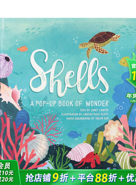 【预售】英文原版 【四季立体书】贝壳：夏日4 Seasons Shells: A Summer Pop-Up Book  精装艺术插画绘本 进口儿童书