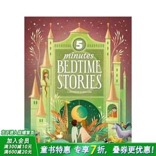 【预售】5分钟晚安故事集 5 Minutes Bedtime Stories 英文儿童故事 英语拓展阅读进口书