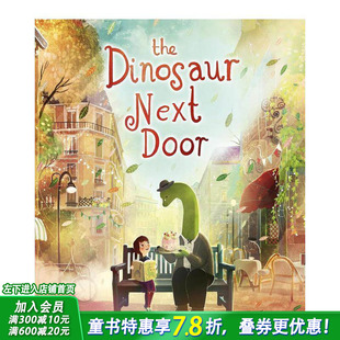 英国插画师David 现货 大熊和钢琴 Litchfield 水石童书奖得主The 邻居恐龙先生 Next 英文儿童绘本 Door Dinosaur
