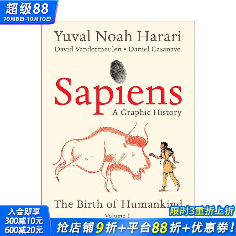 【现货】人类简史图像小说版 Sapiens Graphic Novel 英文原版漫画社科科普