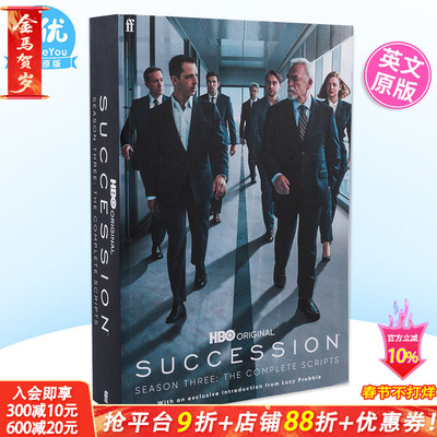【预售】Succession: Season Three: The Complete Scripts 继承之战争 弟三季 剧本 英文原版进口书籍【善优图书】