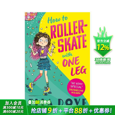 【预售】如何用一条腿滑旱冰 How To Roller-Skate with One Leg英文儿童章节桥梁故事 英语拓展阅读进口书 The School Librarian
