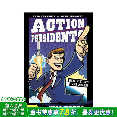 【现货】总统行动4:约翰·肯尼迪! Action Presidents 4: John F. Kennedy! 英文儿童拓展阅读进口童书