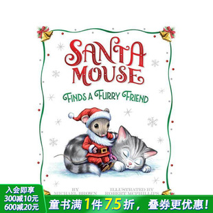进口童书 圣诞鼠找到毛茸茸朋友 英文儿童插画故事绘本 Friend Furry Finds Mouse Santa 预售