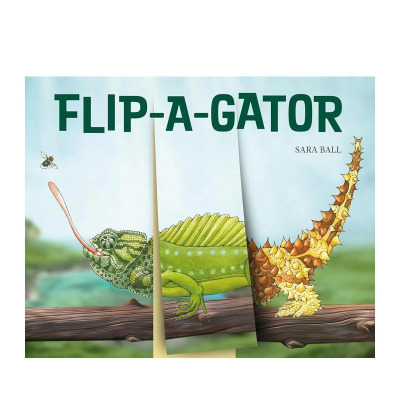 【预售】翻转短吻鳄：制作你自己的古怪爬行动物！ Flip-a-gator: Make Your Own Wacky Reptile! 英文儿童趣味互动绘本 进口童书