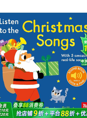 【现货】【我的声音启蒙】发声书：聆听圣诞歌曲 【Listen to…】Christmas Songs 英文儿童趣味互动 0岁+英语早教进口童书