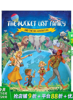 【预售】愿望清单家族：环球大冒险 The Bucket List Family 英文儿童插画故事绘本 进口童书温馨家庭故事