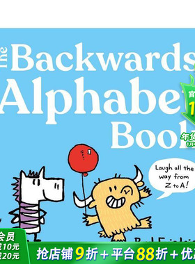 【现货】倒序字母书 The Backwards Alphabet Book 原版英文儿童语言/概念启蒙