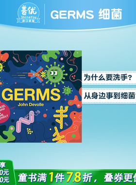 【现货】英文原版 细菌 【Big Science For Little Minds】Germs 儿童英语艺术插画绘本 精装 进口图书 善优童书