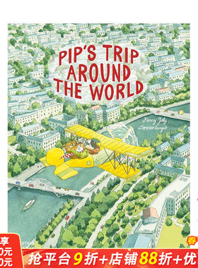 【预售】猫咪皮普的环球之旅（平装） Pip's Trip Around the World 英文儿童插画故事绘本 进口童书