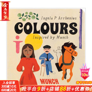 【现货】蒙克灵感：颜色  概念启蒙美育绘本 【Inspired by Edvard Munch】Colours 原版英文儿童艺术启蒙绘本进口童书