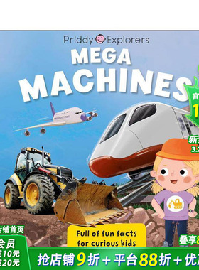 【预售】【普里迪探索者】巨型机器 Priddy Explorers: Mega Machines 英文儿童插画故事绘本 进口童书