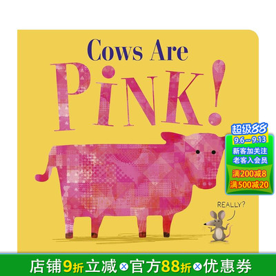 【预售】奶牛是粉红色的! Cows Are Pink! 英文儿童故事插画绘本 进口童书