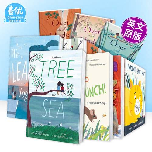 【现货多册选拍】从大树到大海/动物颜色/雨林湿地峡谷池塘等 Christopher Silas Neal作品 From Tree to Sea英文儿童科普绘本书
