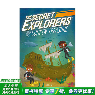 【预售】秘密探险家与沉没的宝藏 The Secret Explorers and the Sunken Treasure 英文儿童桥梁章节故事 英语拓展阅读进口书
