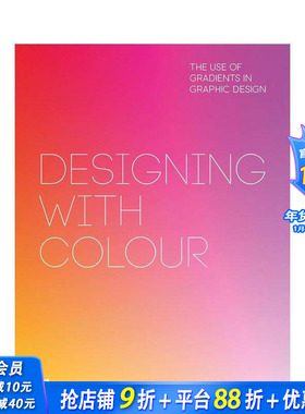 【预售】色彩设计：渐变色在平面设计中的运用 Designing with Colour: The Use of Gradients英文印刷版式色彩设计 正版进口书