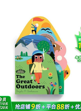 【现货】【纸板异形书】户外探索 Bookscape Board Books: The Great Outdoors 英文儿童趣味绘本 认知启蒙英语早教进口童书