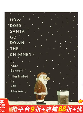 【预售】【Mac Barnett&Jon Klassen】圣诞老人如何下烟囱？ How Does Santa Go Down the Chimney儿童绘本故事书 英文进口图书