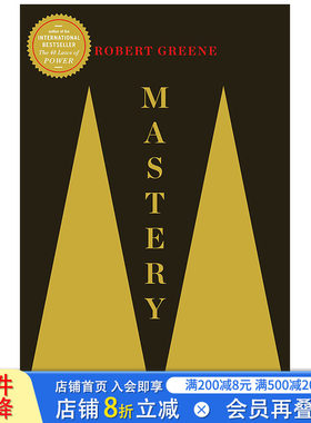 【预售】Mastery，专精力 精通之道 通往卓越的秘诀 权力的48条法则 人性的法则作者Robert Greene 英文正版进口书