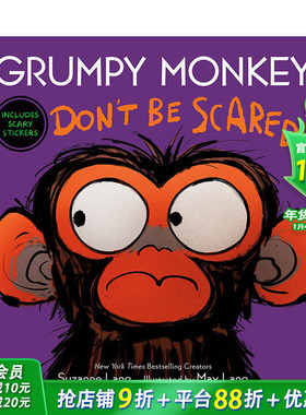 【预售】暴躁猴：不要害怕 Grumpy Monkey Don'T Be Scared 原版英文儿童绘本 正版进口书籍 善优图书
