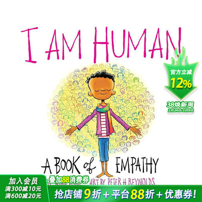【预售】【成长能量】人类共同体：共情教育 I Am Human: A Book of Empathy 英文儿童插画故事绘本 进口童书 SEL启蒙