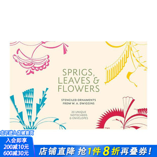 【预售】嫩枝、树叶与花朵：W.A.杜威金斯的镂空装饰图案 Sprigs， Leaves & Flowers 原版英文字体图案标志设计 正版进口书