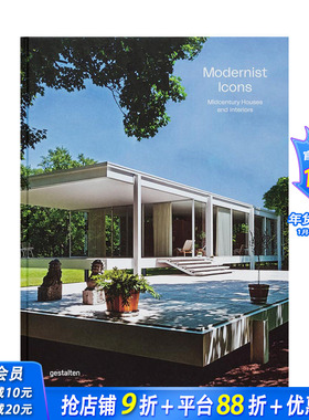 【预售】现代主义偶像：中世纪住宅和室内设计 Modernist Icons: Midcentury Houses and Interiors 英文室内设计装饰 正版进口书