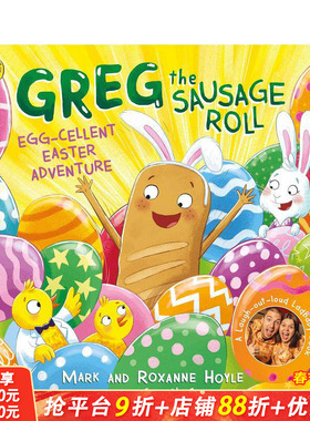 【现货】香肠卷格雷格：鸡蛋味复活节冒险 Greg the Sausage Roll: Egg-cellent Easter Adventure 英文儿童插画故事绘本 进口童书